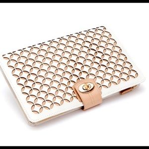Wolf “Chloe” Cream Leather Jewelry Portfolio NIB